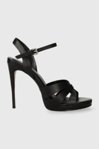 Kožené sandály Aldo AFAONI černá