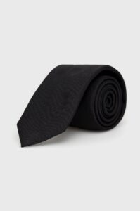 Hedvábná kravata HUGO černá