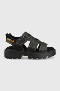 Kožené sandály Caterpillar černá