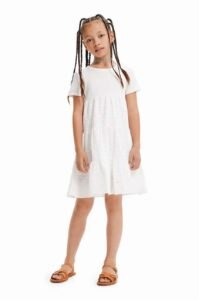 Dívčí šaty Desigual bílá