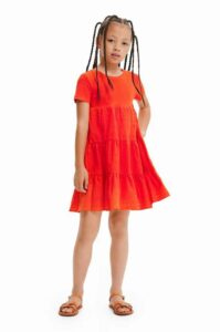 Dívčí šaty Desigual oranžová