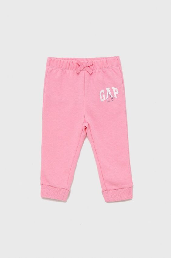 Dětské kalhoty GAP růžová barva