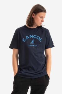 Bavlněné tričko Kangol tmavomodrá barva