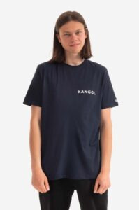 Bavlněné tričko Kangol Heritage Basic tmavomodrá