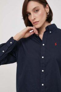 Košile Polo Ralph Lauren tmavomodrá barva