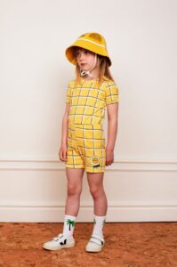 Dětské bavlněné šortky Mini Rodini žlutá