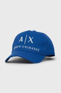 Bavlněná čepice Armani Exchange černá barva