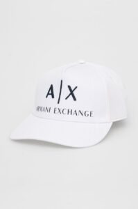 Čepice Armani Exchange bílá barva