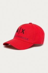 Čepice Armani Exchange červená barva