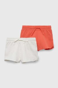 Dětské bavlněné šortky zippy 2-pack oranžová