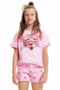 Dětské bavlněné tričko Desigual Pink