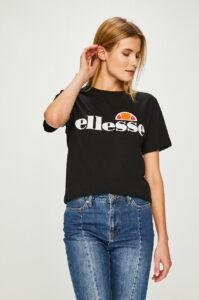 Bavlněné tričko Ellesse černá