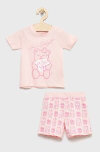 Dětské pyžamo Guess růžová barva