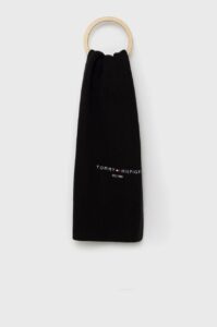 Bavlněný šátek Tommy Hilfiger černá