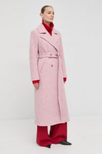 Vlněný kabát Beatrice B růžová