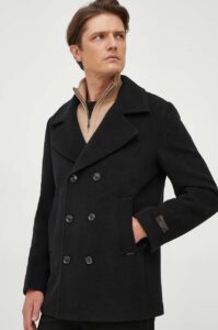 Vlněný kabát Liu Jo černá