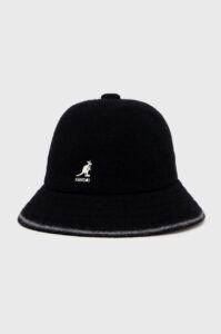 Vlněný klobouk Kangol černá barva