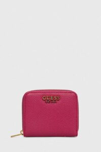 Peněženka Guess LARYN růžová barva