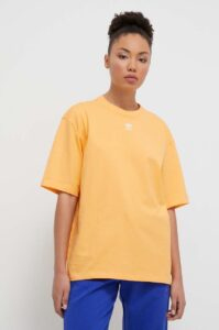 Bavlněné tričko adidas Originals oranžová