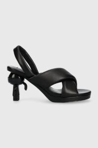 Kožené sandály Karl Lagerfeld IKON HEEL