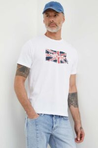 Bavlněné tričko Pepe Jeans Clag bílá