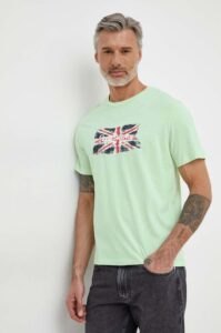 Bavlněné tričko Pepe Jeans Clag zelená